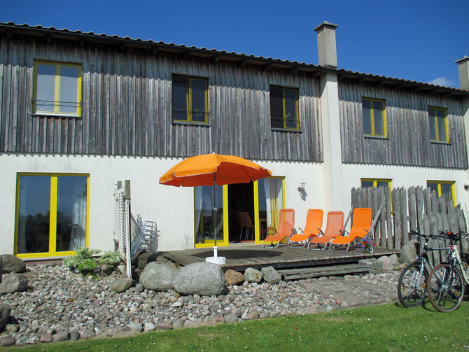 Ferienhaus in Hohendorf OT Zarnitz - Halbsguth - Terrasse hinten