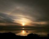 Ferienwohnung in Pepelow - Am Salzhaff - Sonnenuntergang von der Terrasse aus