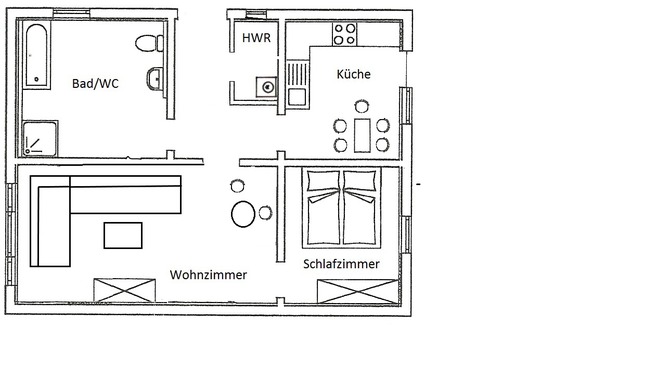 Ferienhaus in Carinerland - Grünes Haus - Grundriss EG