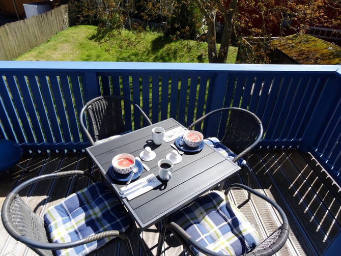 Ferienwohnung in Prerow - Seeadler - Frühstück auf dem Balkon