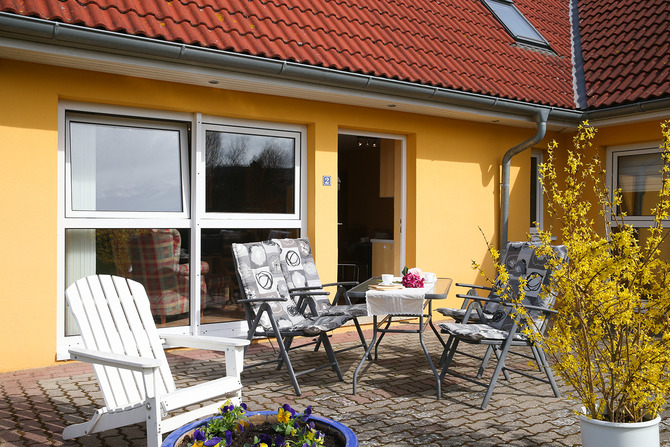 Ferienwohnung in Kühlungsborn - Haus Aphrodite - Terrasse Südseite