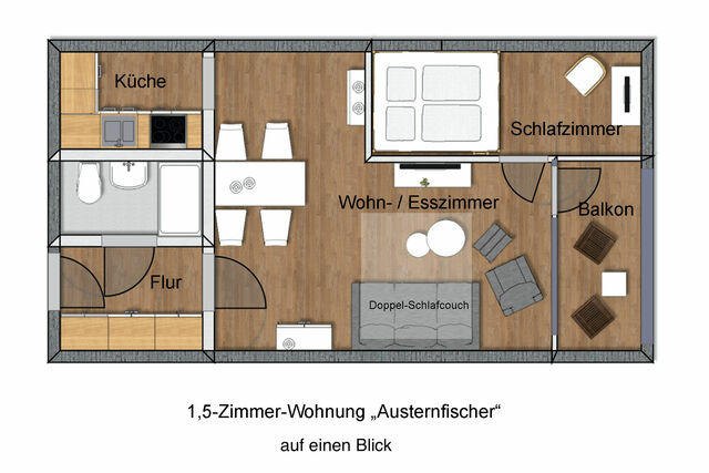 Ferienwohnung in Wendtorf - Whg. Austernfischer - Haus Nordlichter - Bild 9