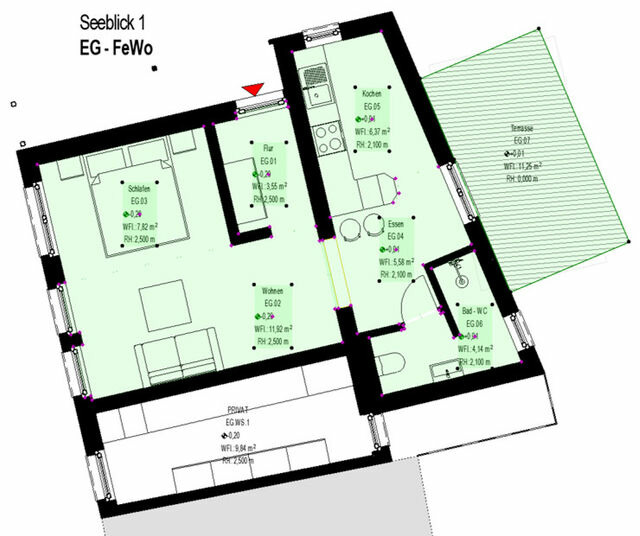 Ferienwohnung in Ostseebad Nienhagen - Seeblick 1b EG - Bild 25