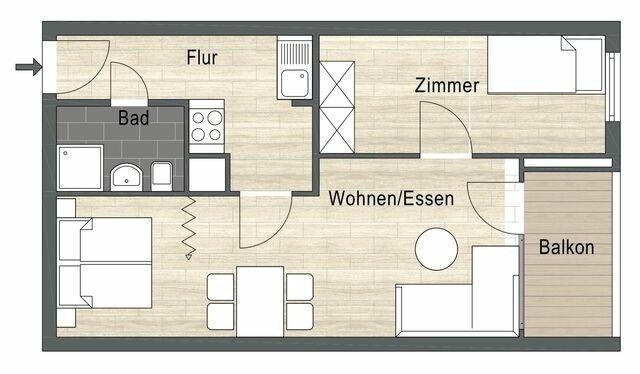 Ferienwohnung in Kellenhusen - FeWo Ostseegl&uuml;ck 4-2-6 - Strandappartements am Leuchtturmweg - Bild 9