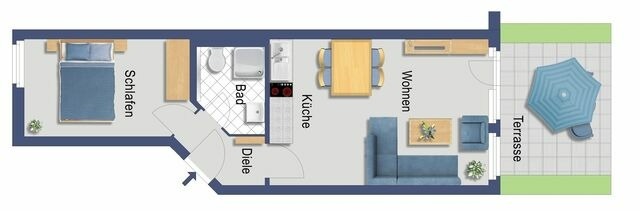 Ferienwohnung in Stolpe - Ferienwohnung A2 im Landhaus am Haff - Bild 8