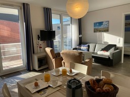 Apartment 15 "Sturmm&ouml;we", Blickrichtung Strand / Offenes Meer