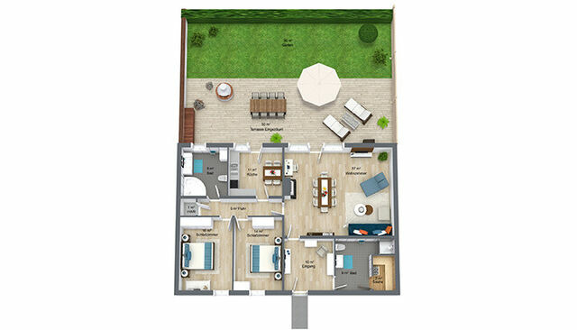 Ferienhaus in Heringsdorf - Insellicht**** BRINKMANNHAUS 4-Sterne - groß fast am Strand Sauna Terrasse Grill - Bild 2 Ferienhaus in Heringsdorf - Insellicht**** BRINKMANNHAUS 4-Sterne - groß fast am Strand Sauna Terrasse Grill - Bild 2