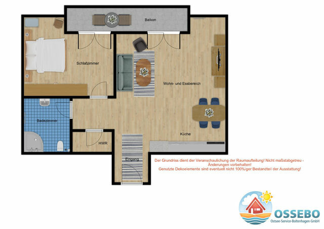 Ferienwohnung in Boltenhagen - Haus Neptun Wohnung 08 - Bild 15